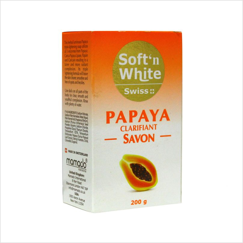 Soft'n White Papaya Lightening Soap 200g