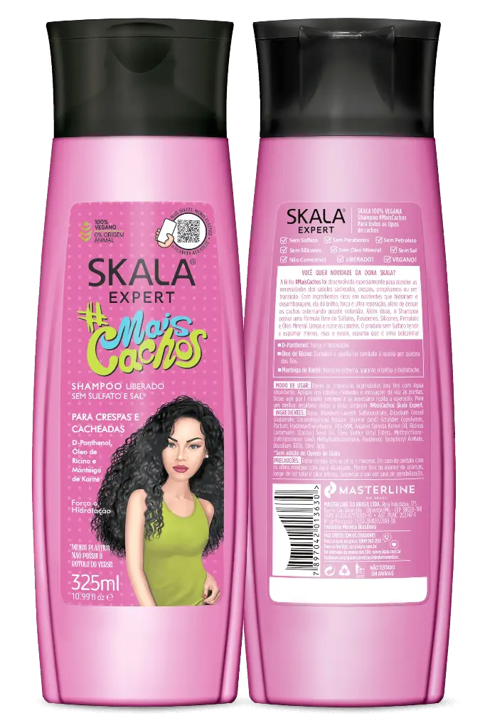 Skala Mais Cachos Shampoo (Castor Oil) 325ml