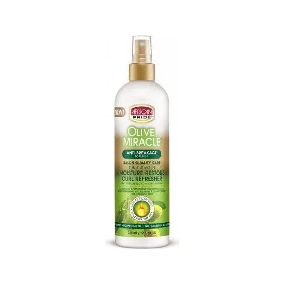 African Pride Olive Miracle 7 in 1 Curl Refresher Spray 12oz