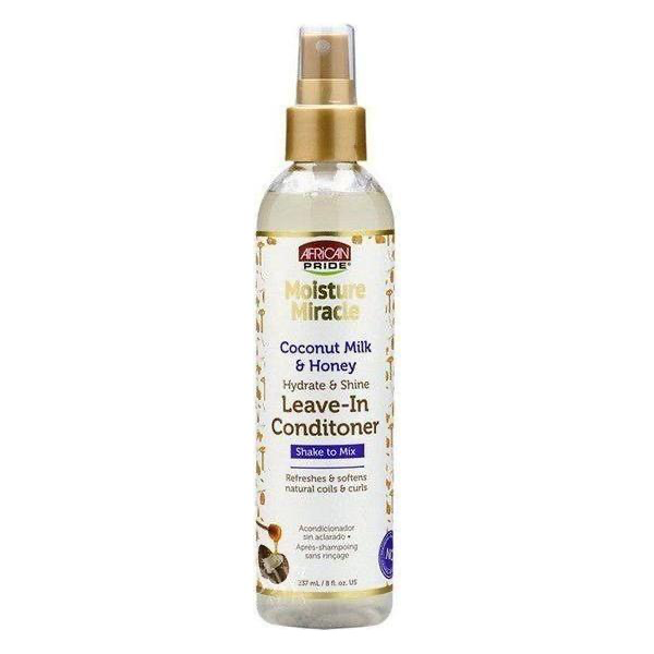 African Pride Moisture Miracle Coconut Milk & Honey Leave-In Conditioner spray 8oz