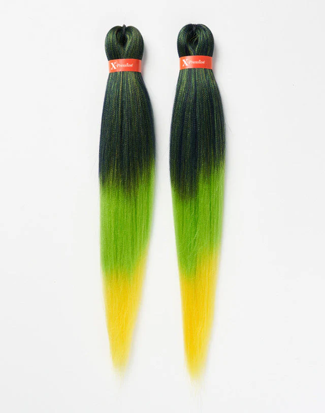 X-Pression Pre-Stretched Ombre 3-Tone Col.Green Mango