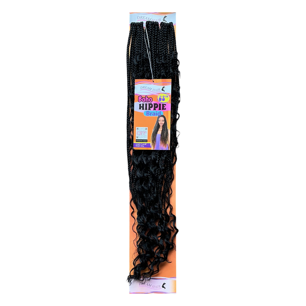 Boho Hippie Crochet Braid 28'' 150g - #1
