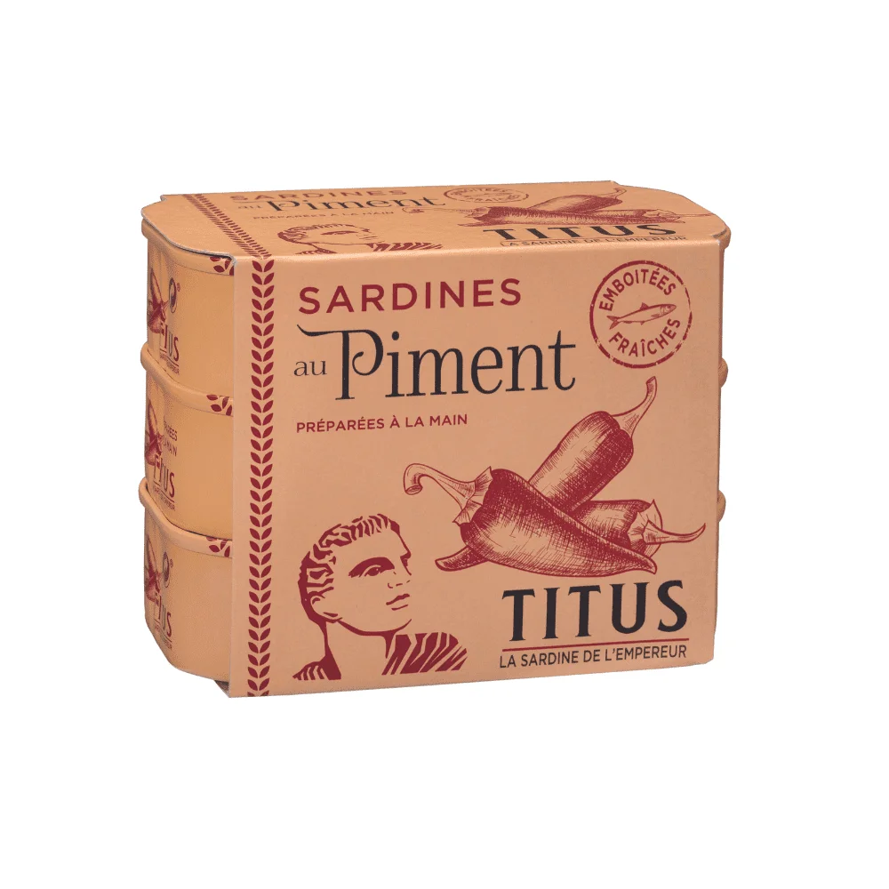 Sardines au Piment Hot (rose)Titus 125g