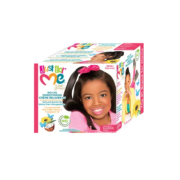 Just For Me No-Lye Conditioning Crème Relaxer Kit Super