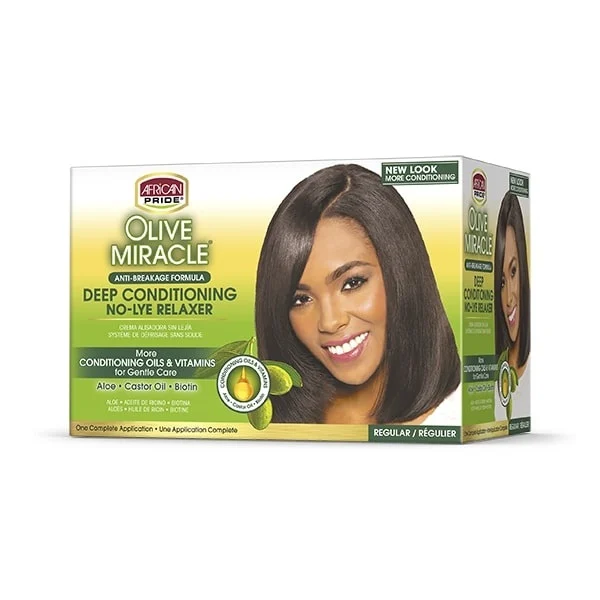 African Pride Olive Miracle Deep Conditioning No-Lye Relaxer REGULAR