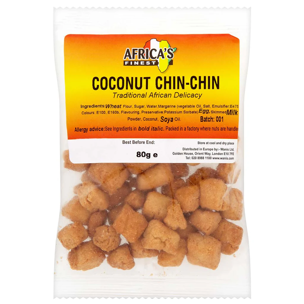 Chin Chin Snack Coconut Africa's Finest Box 12x80g