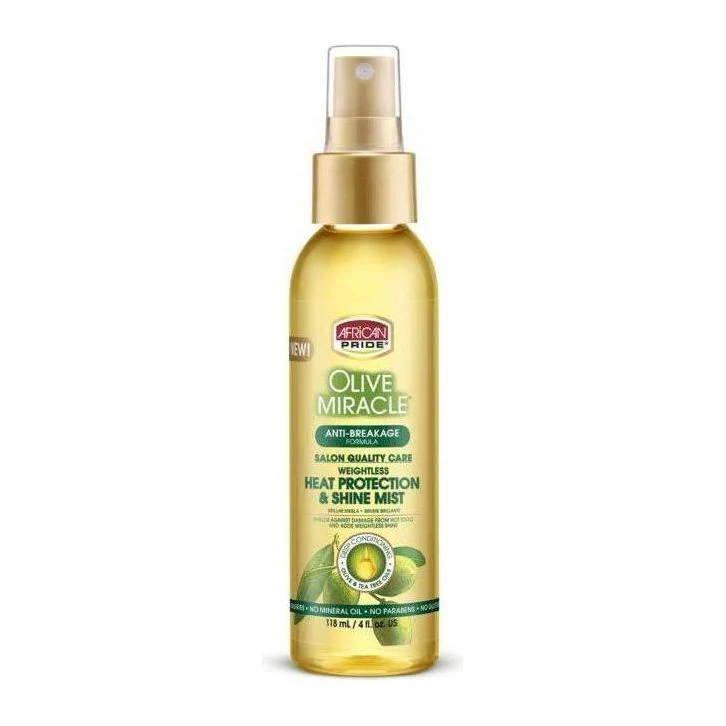 African Pride Olive Miracle Weightless Heat Protect & Shine Mist 4oz