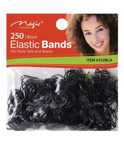 Magic Collection Elastic Rubberbands Black 12x300Pcs.