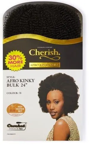 Cherish Bulk Afro Kinky Bulk 24" 1B