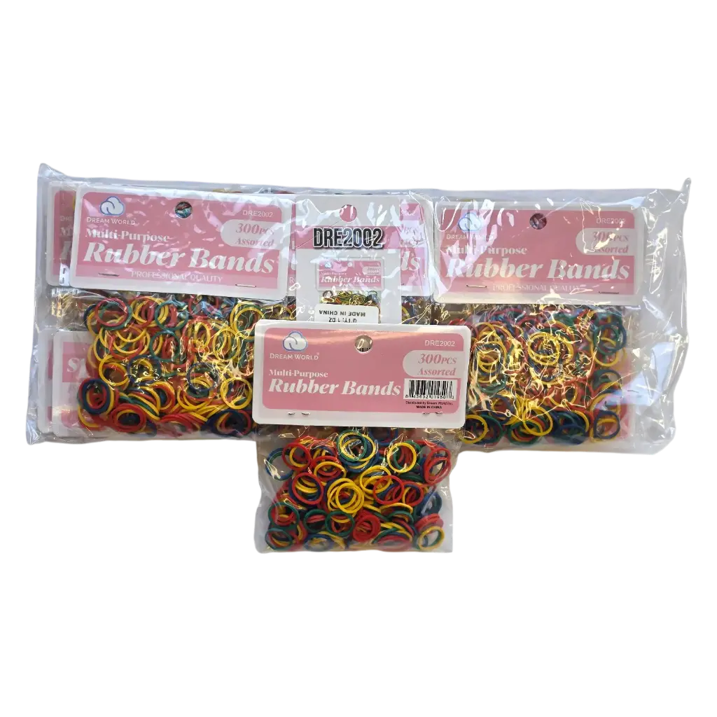 Dream World Elastic Rubber Bands Assorted Colours 12pk