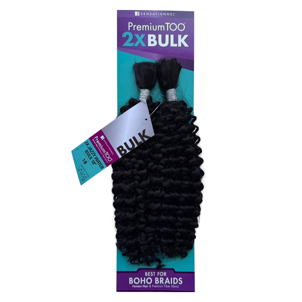 Premium Too - 2x Jazzy Water Curl Bulk 18" Col.1B