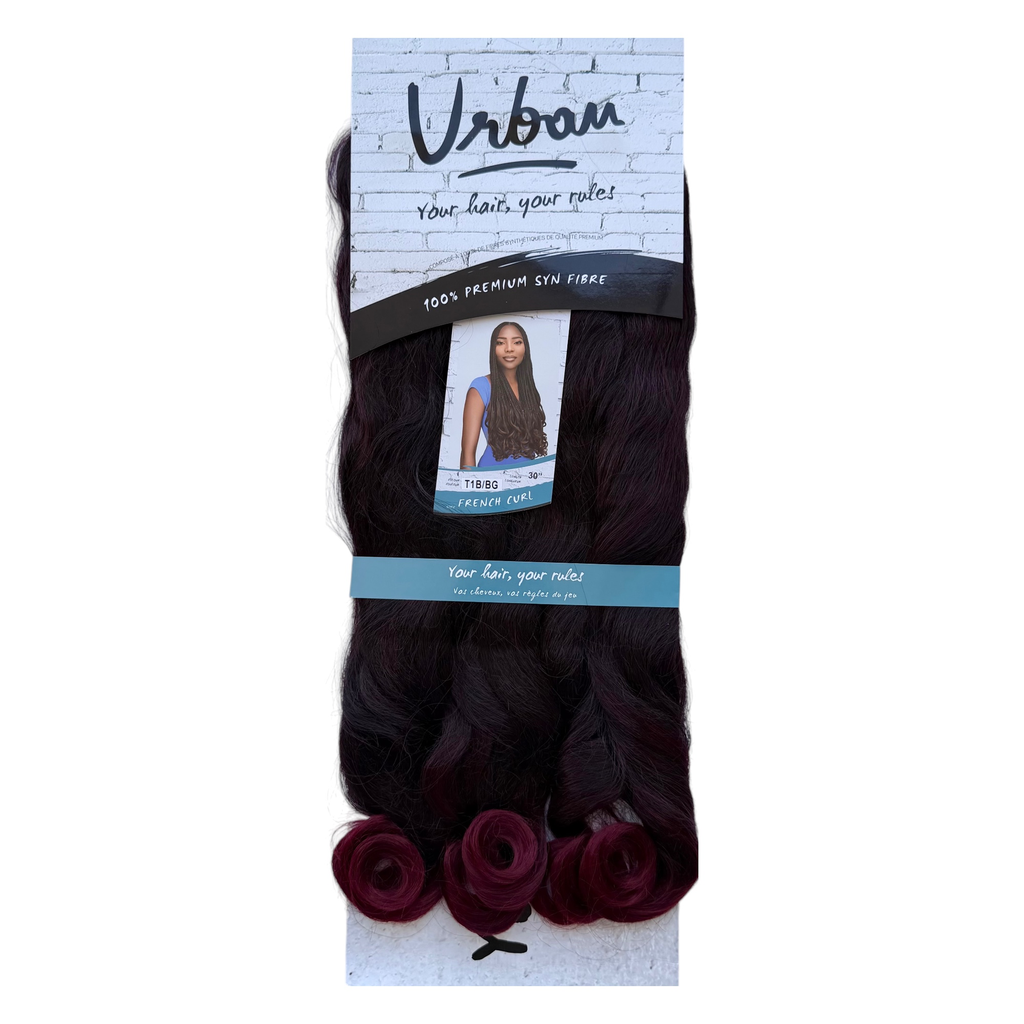 Urban Braid - French Curl 30" Col.T1B/BURG