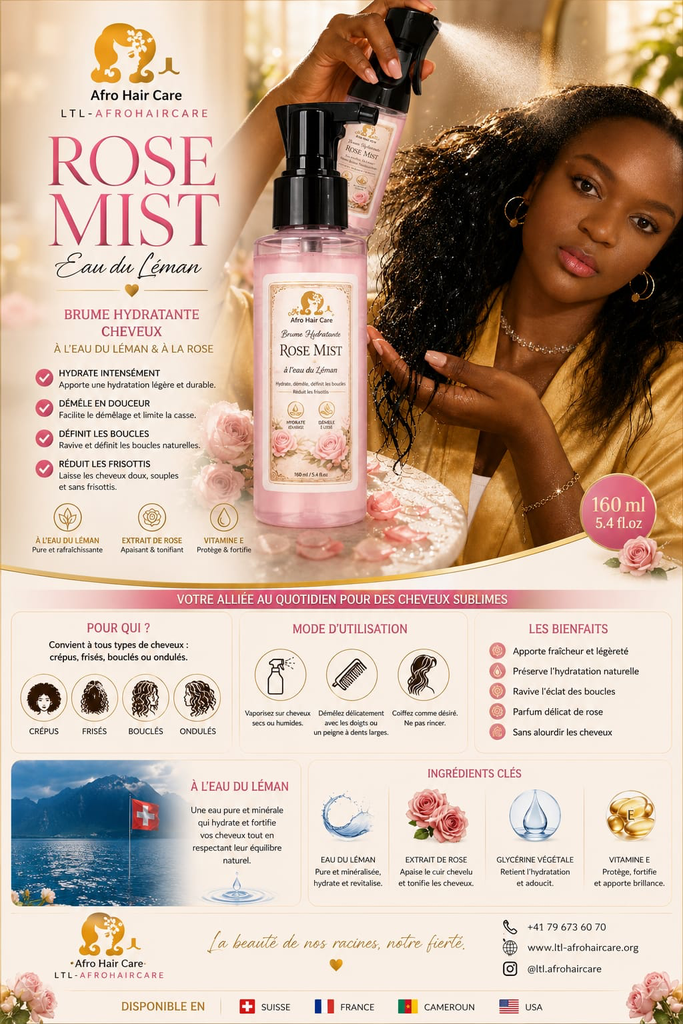 Afro Hair Care Rose Mist 150ml