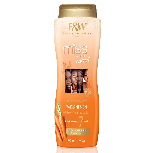 [FAI1467] Fair & White Miss White Carrot Brightening Body Lotion- 500ml