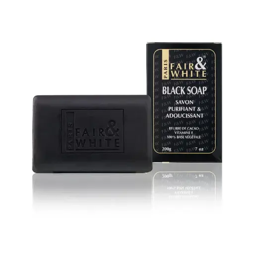 [FAI1476] Fair & White Original Black Soap 200g