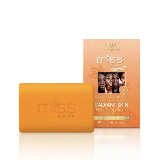 [FAI1470] Fair & White Miss White Carrot Exfoliating Soap 200g