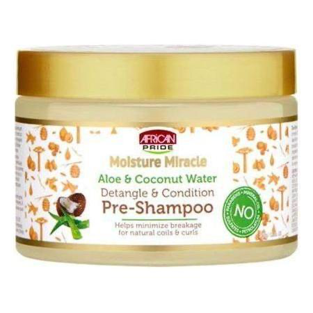 [AFR1048] African Pride - Moisture Miracle Aloe & Coconut Water Pre-Shampoo (jar) - 340g