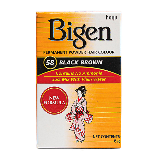 [BIG1136] BIGEN 58 Permanent Hair Color - Black Brown - pack 10x 1pc