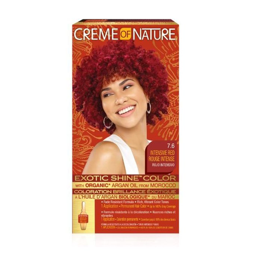 [CRE1299] Creme of Nature Argan Oil Exotic Shine Color - Intensive Red 7.6
