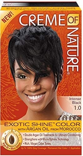[CRE1298] Creme of Nature Argan Oil Exotic Shine Color Intense Black 1.0