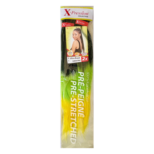 [X-P2321] X-Pression Pre-Stretched 46" Col.Green Mango