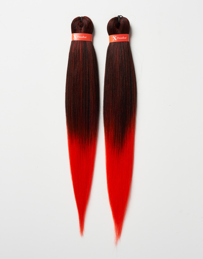 [1234] X-Pression Pre-Stretched Two-Tone Col.T1b/Red