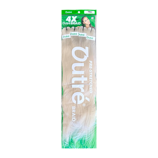 [4XO1004] 4x Outré Braid Pre-Stretched 60" Col.Pastel Grey
