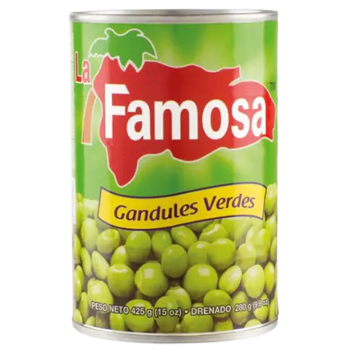[FAM1517] Famosa Gandules Verde Green Peas 24x425g