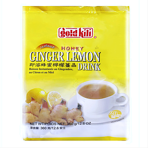 [GOL1567] Gold Kili Instant Ginger Lemon Drink Yellow bag- 20x18g