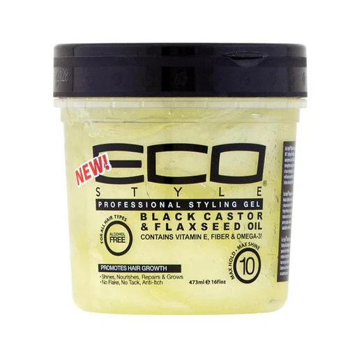 [ECO1399] EcoStyler Styling Gel Black Castor & Flaxseed 16oz
