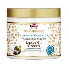[AFR1051] African Pride - Moisture Miracle Coconut Oil & Baobab Oil LEAVE-IN Cream - 15oz