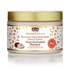 [AFR1054] African Pride Moisture Miracle Moroccan Clay & Sheabutter Heat Activated Masque - 12oz