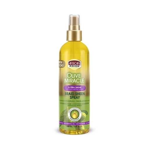 [AFR1063] African Pride Olive Miracle Extra Shine Braid Spray 12oz