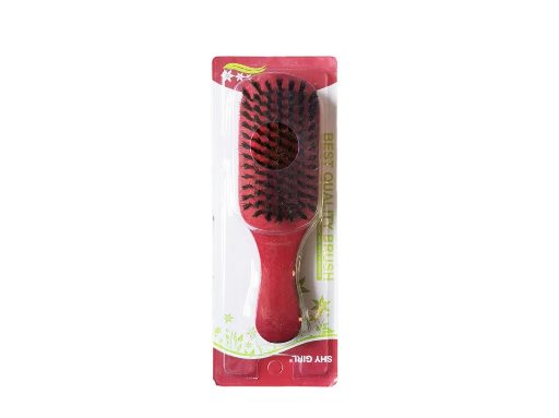 [WOO2288] Wooden Hair Brush Shy Girl