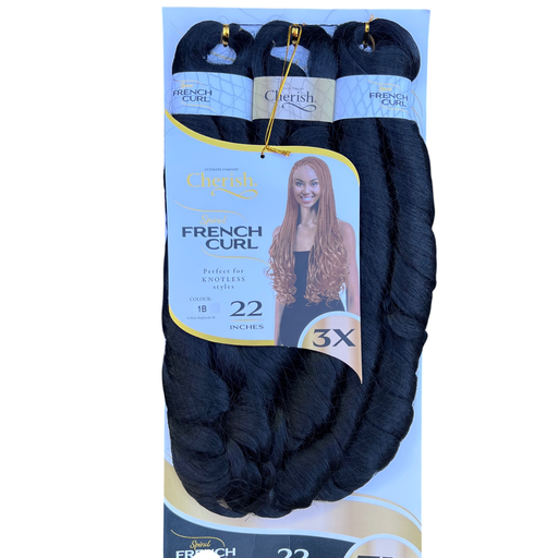 [CHE2500] Cherish Bulk Spiral French Curl 22" Col.1B