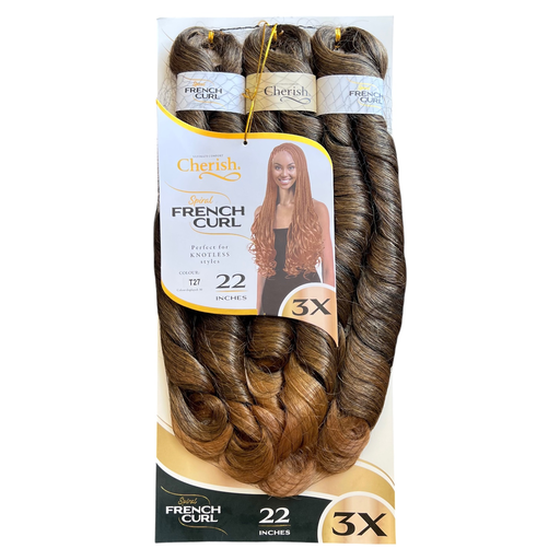 [CHE2502] Cherish Bulk Spiral French Curl 22" Col.T27