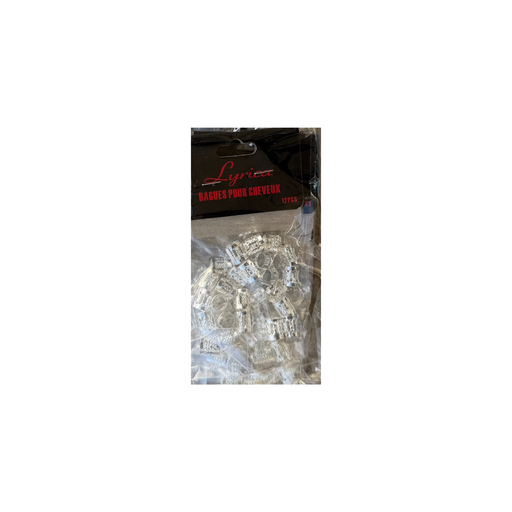 [LYR2732] Lyrica Metal hair Rings Silver 12 Pack