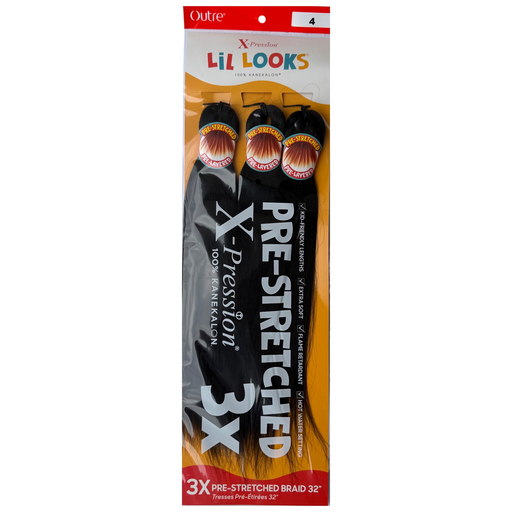 [X-P2811] X-Pression Lil Looks - 3X Pre-Stretched 32" Col.4